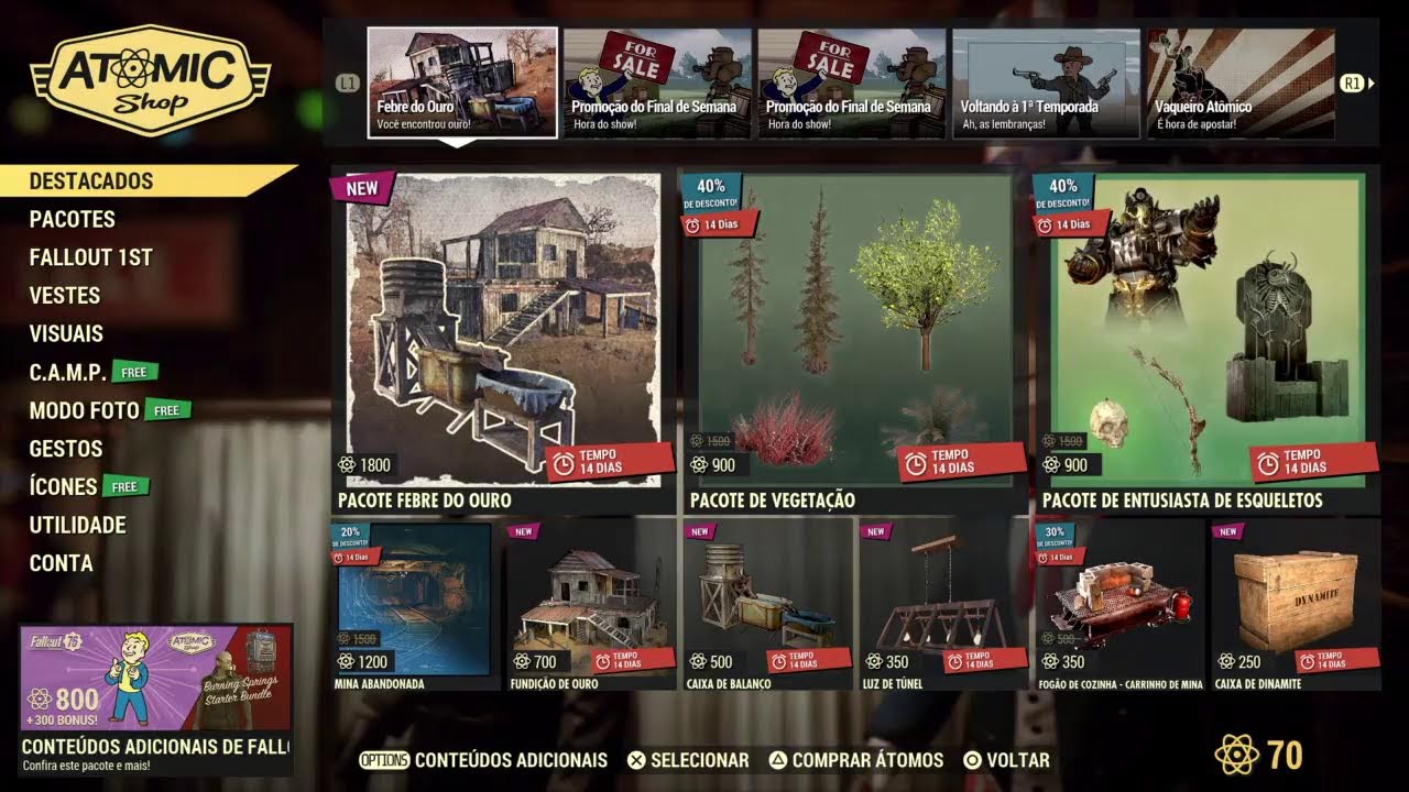 Live de falout 76 ps4 br