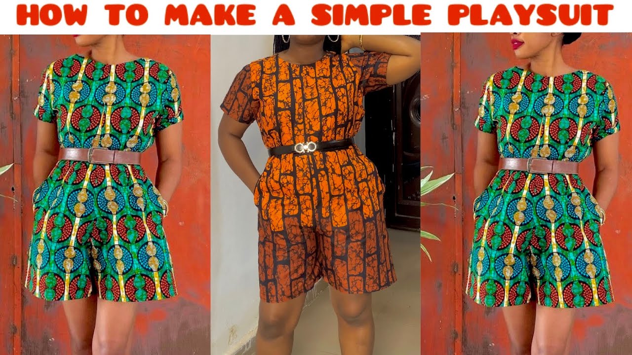 How to cut and Sew a Playsuit/ Short Jumpsuit / Beginner&rsquo;s Sewing Tutorial