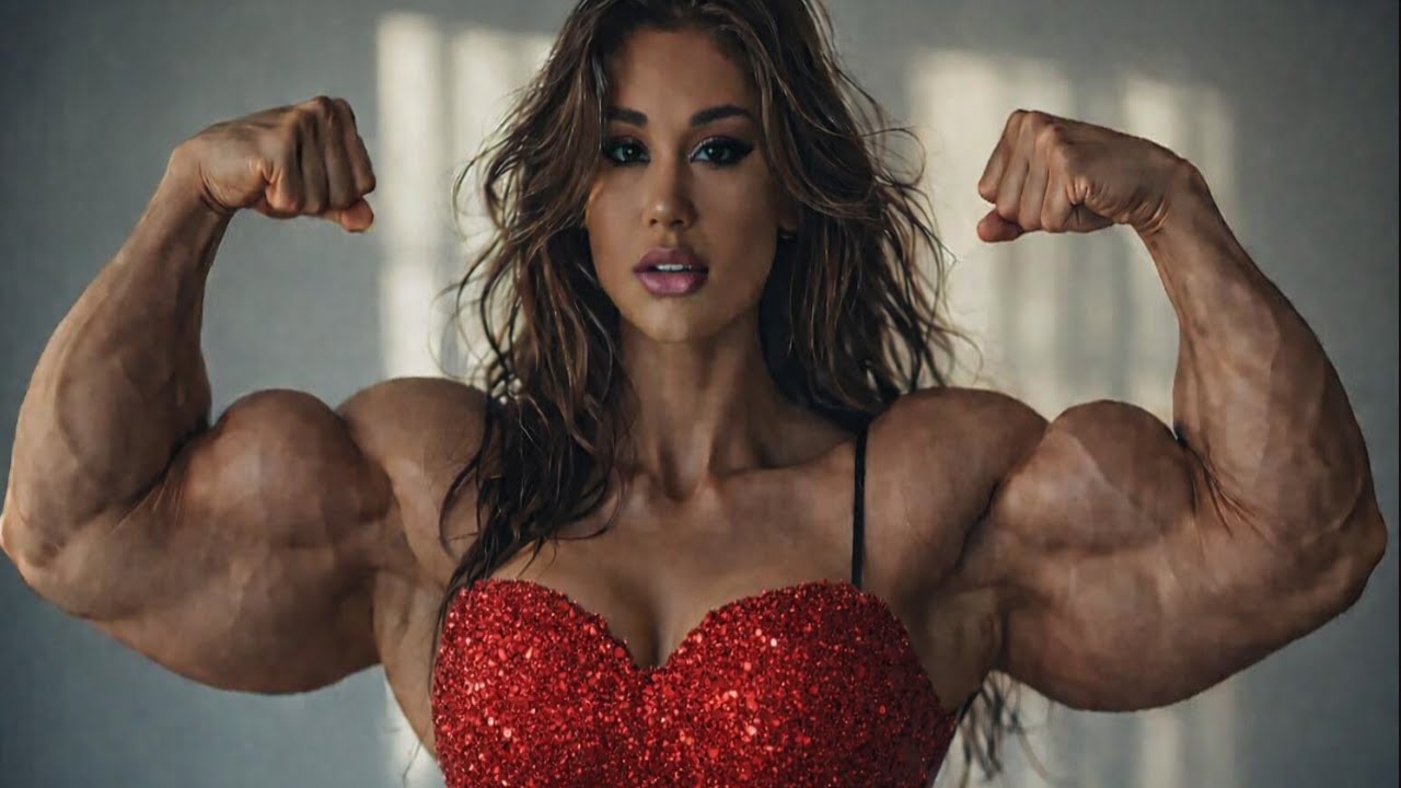 FEMALE BODYBUILDER & CROSSFIT ATHLETE : ANDREA , WOMAN WITH BIG BICEPS