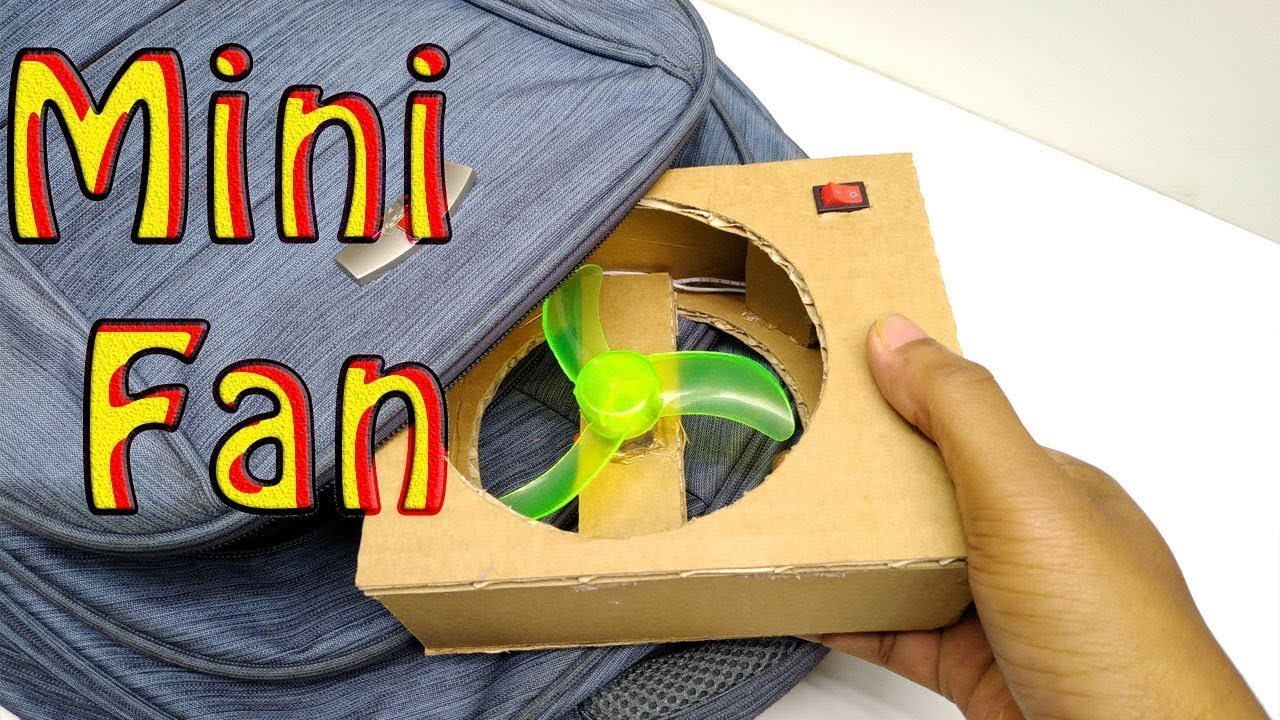 How To Make A Portable Mini Fan | DIY Mini Fan At Home | Electric Fan