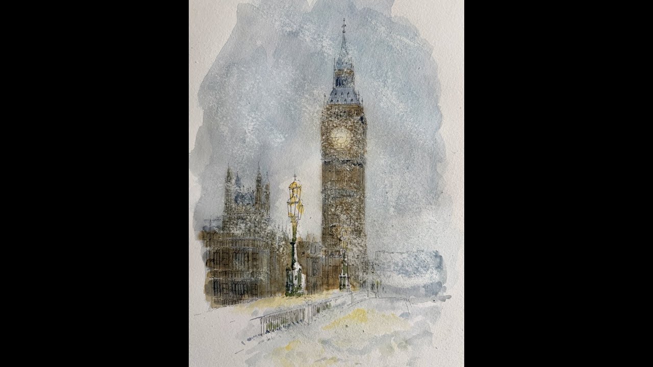 Festive London painting with an electric sander!