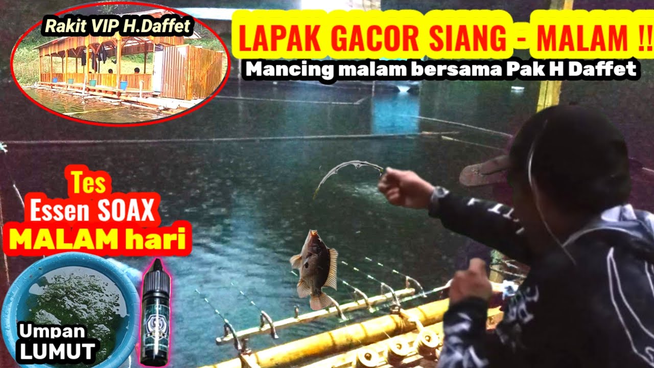 Perhatikan! Agar umpan lumut di malam hari bisa segacor ini! || TES ESSEN SOAX di RAKIT VIP H DAFFET