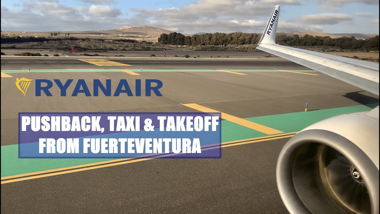 Ryanair | Boeing 737-800 | AWESOME CFM-56 ENGINE ROAR during Takeoff at Fuerteventura Airport