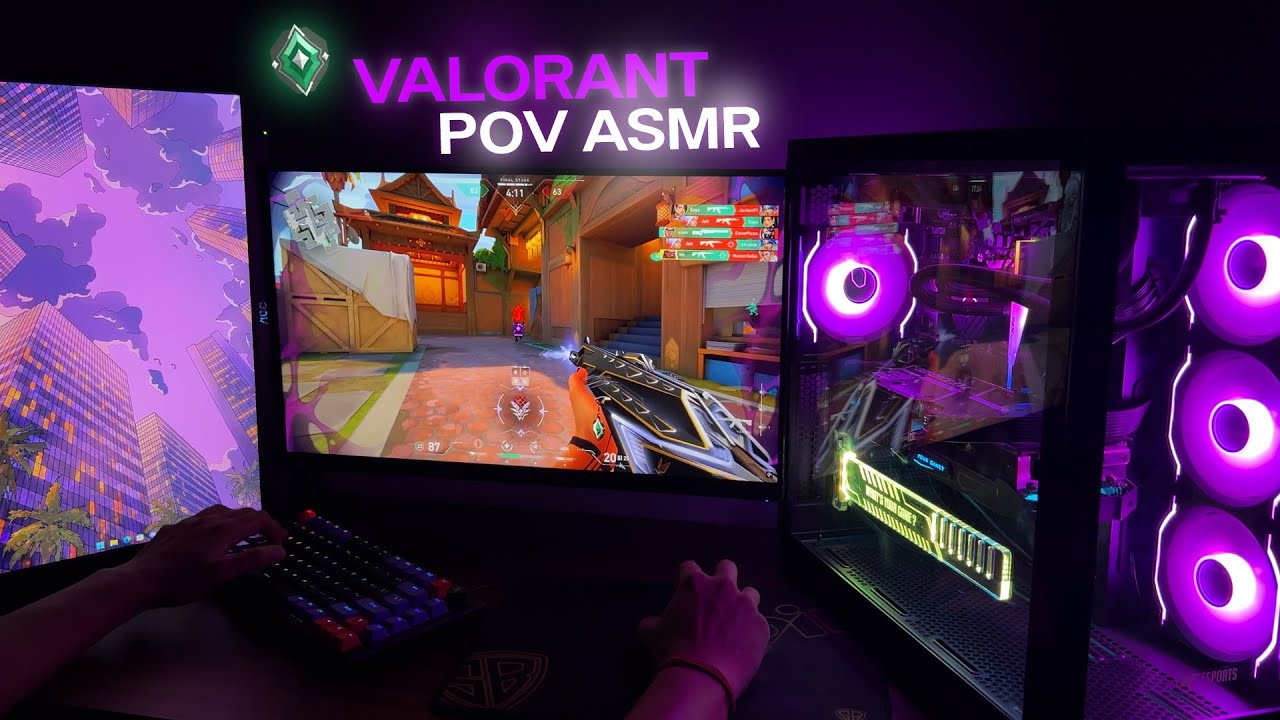 Valorant POV + ASMR + 165hz + Chill Gaming ️| 43 Kills Gameplay🎧🍀️🎵