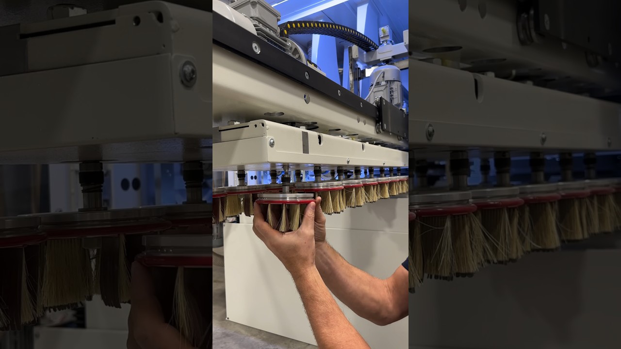 Check out this giant ​⁠@SCMGroupSpA  brush sanding machine called the DMC MB90! #woodworking