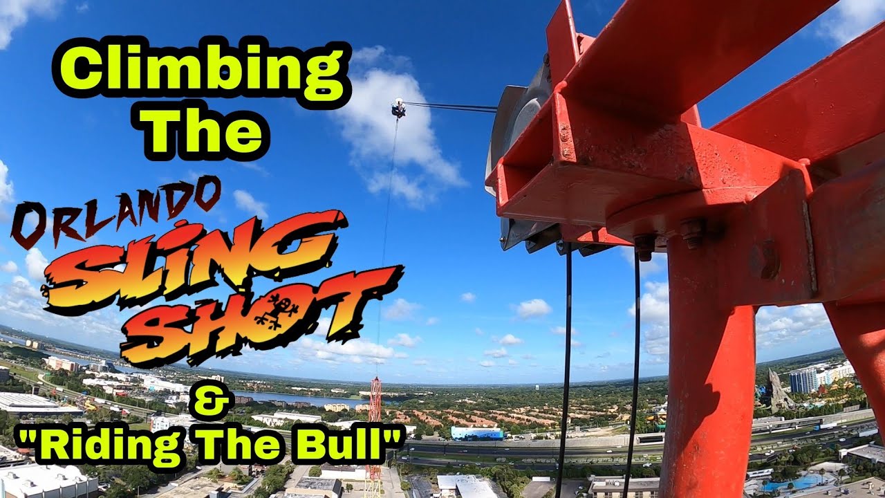 Climbing The Orlando Slingshot At Magical Midway Thrill Park & 