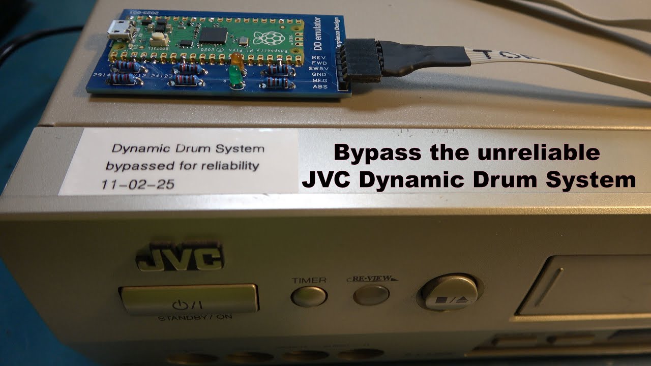 Bypass the unreliable Dynamic Drum System feature which breaks expensive JVC S-VHS recorders.