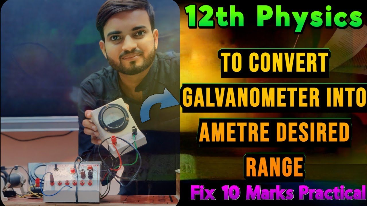 To Convert the given galvanometer into ametre of a desire reange and verify the same #cbsc 