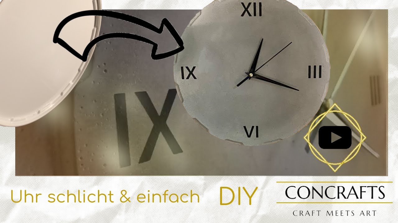 Beton Uhr aus Deckel einfach & günstig selber machen [#DIY / #Howto]