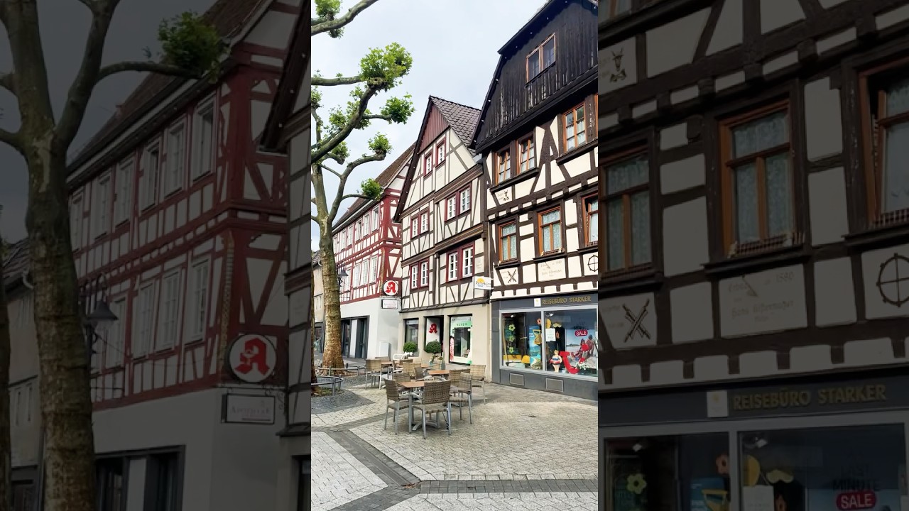 Old town of Bensheim, Germany - 30 mins train ride from Frankfurt #hiddengemsgermany #bensheim