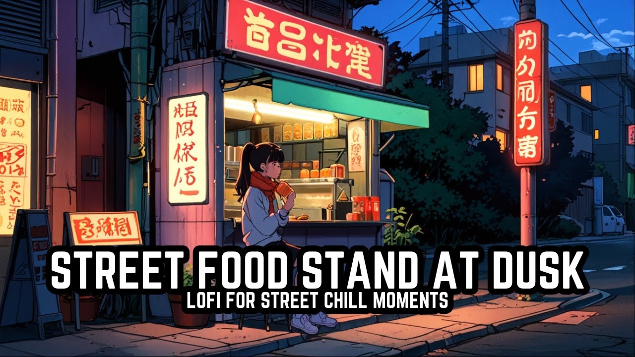 Street Food Stand at Dusk 🌆🍜  Lofi for Street Chill Moments