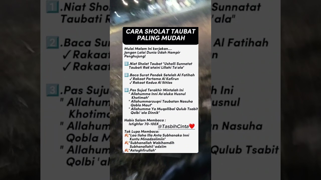 Cara sholat taubat paling mudah #tigasifatmanusiayangmerusak