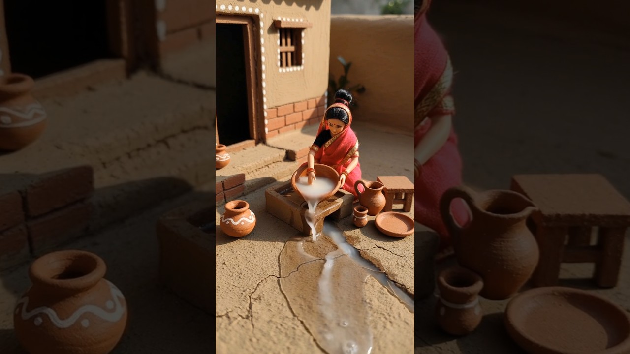 Miniature Doll Chicken Cooking ASMR | Indian Village Tiny Kitchen Recipe