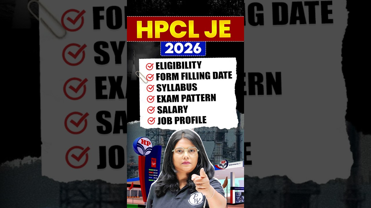 HPCL Recruitment 2026 l Eligibility l Syllabus l Exam Pattern l Salary l Cut off l #shorts #pw