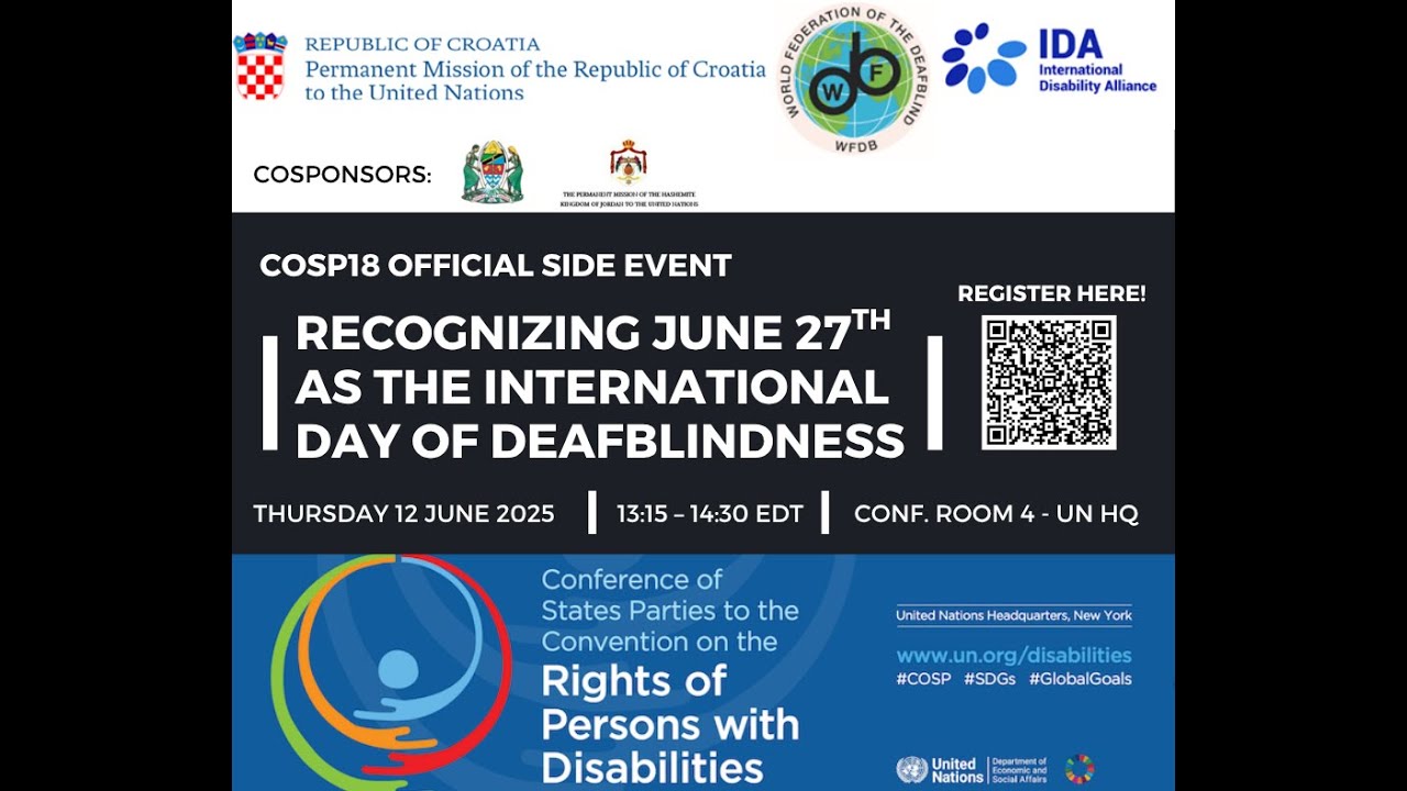 WFDB President intervention at CoSP18 Side Event on the International Day of Deafblindness