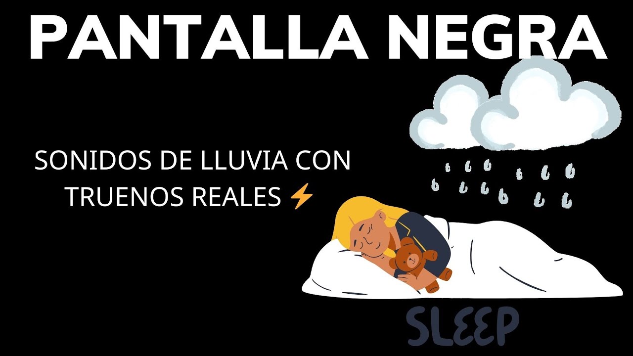 Sonidos de Lluvia con Truenos Reales ⚡ | Dormir Sin Interrupciones Toda la Noche
