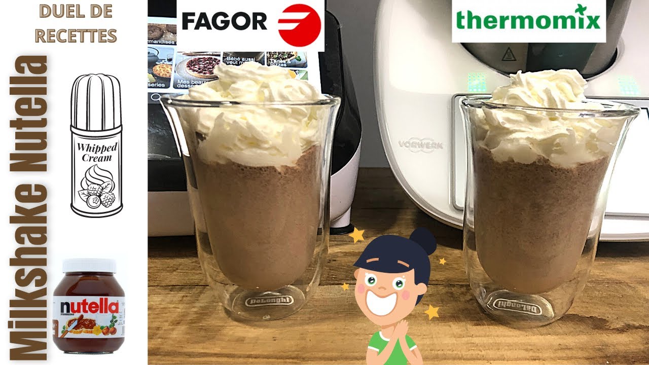 DUEL DE RECETTES : Milkshake au NUTELLA (FAGORConnect VS TM6 THERMOMIX par SandCook&Look)
