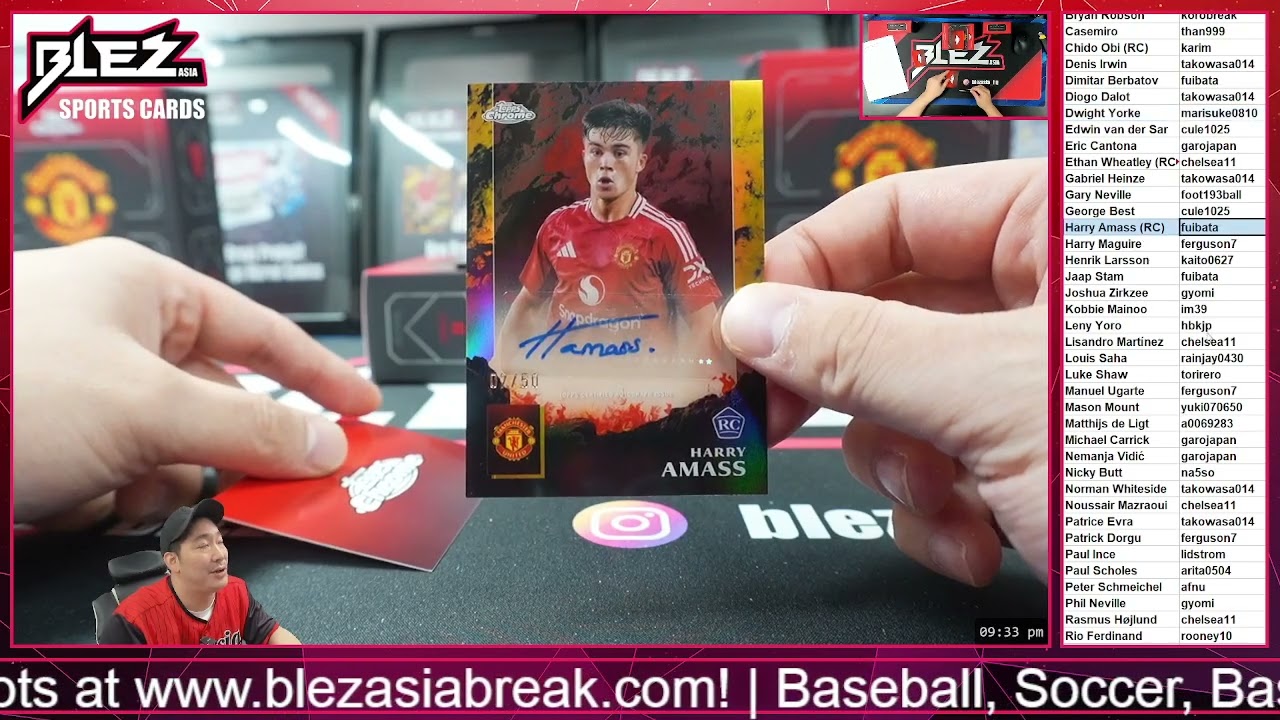 24 25 Topps Chrome Manchester United PYP #4