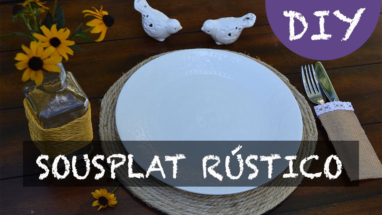 MEU CASAMENTO RUSTICO#1 :: DIY SOUSPLAT CORDA SISAL