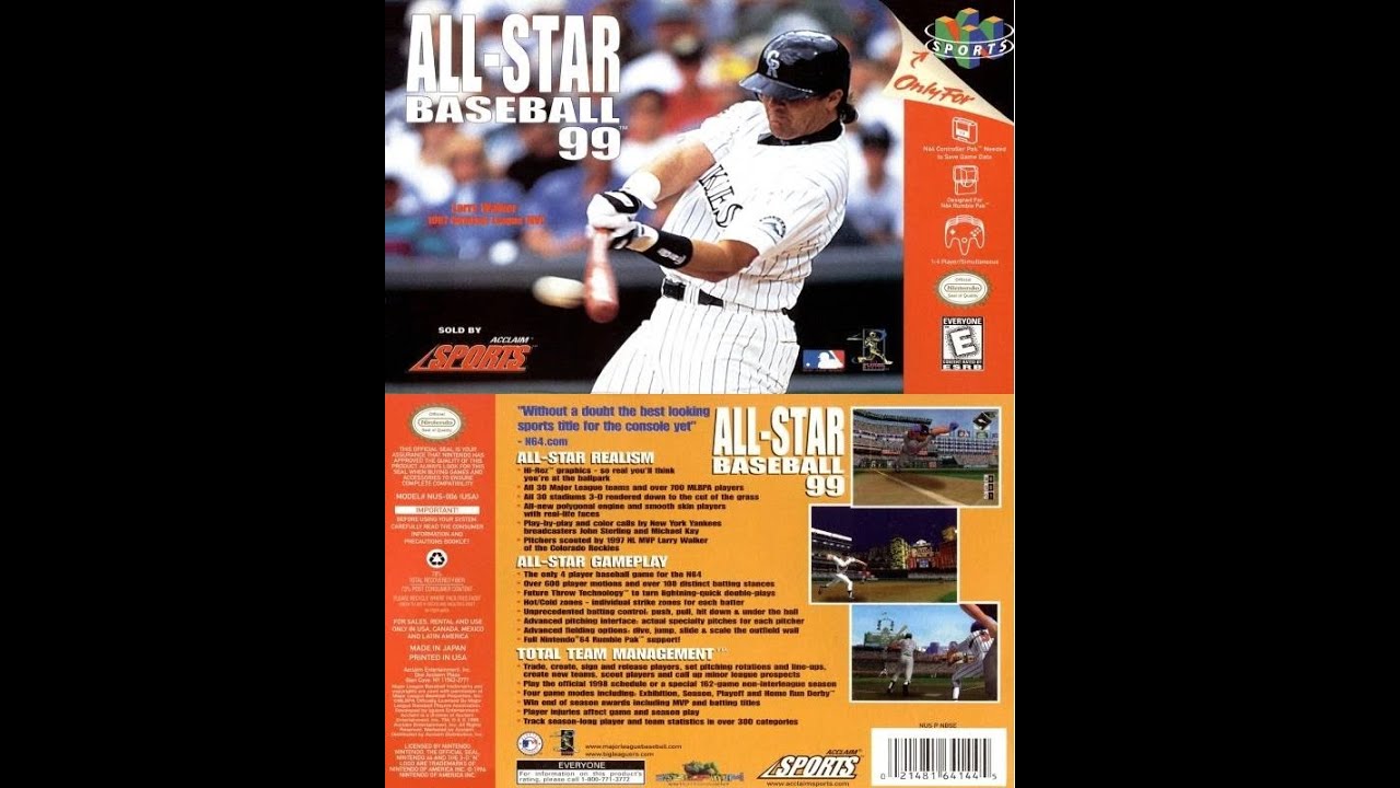 All-Star Baseball '99 (Nintendo 64) - Seattle Mariners vs. Colorado Rockies