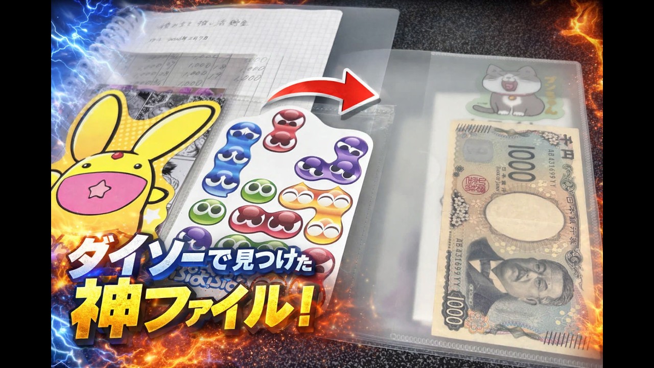 【ダイソー神品】またまた見つけてしまった、神ファイル！絶対に楽しくなるに違いない！！#ダイソー　#貯金 　#楽しむ
