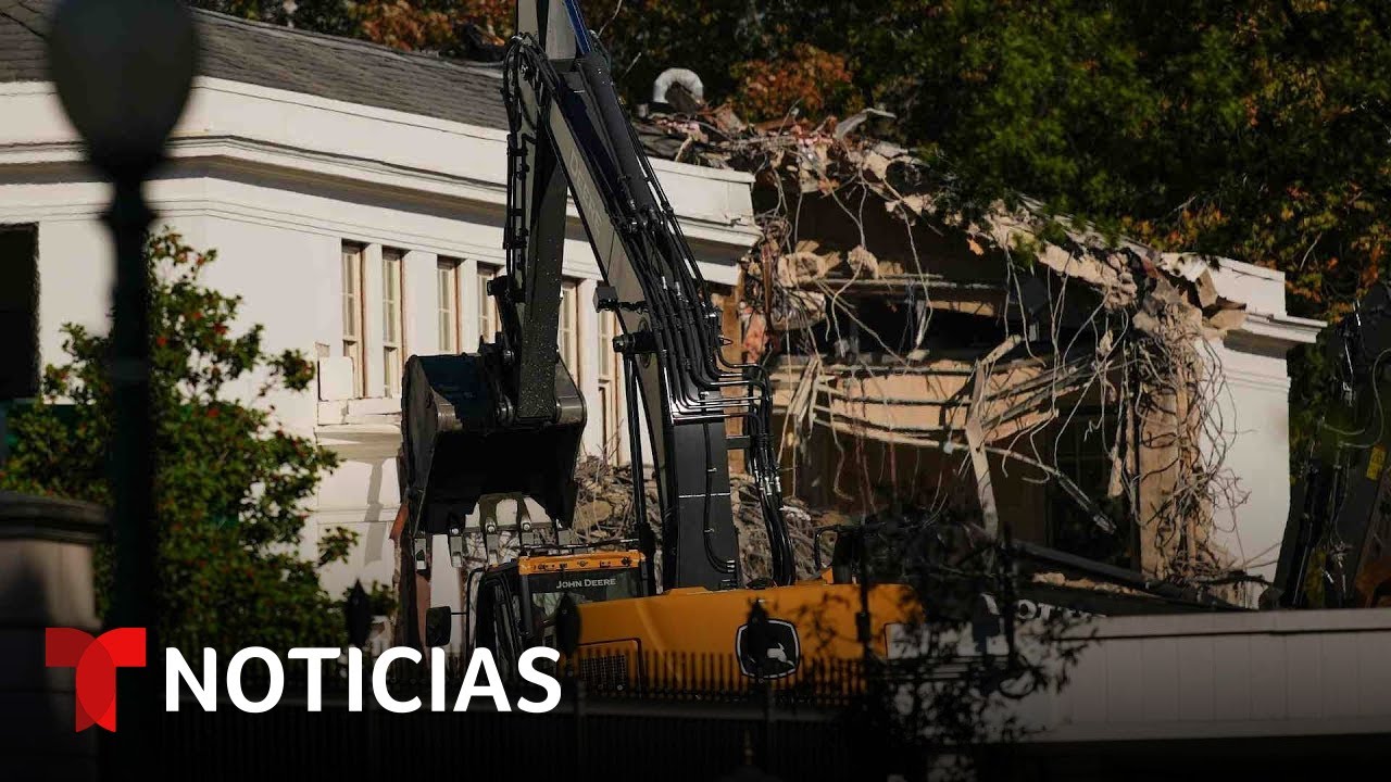 Admiten que el Ala Este de la Casa Blanca será demolida por completo | Noticias Telemundo