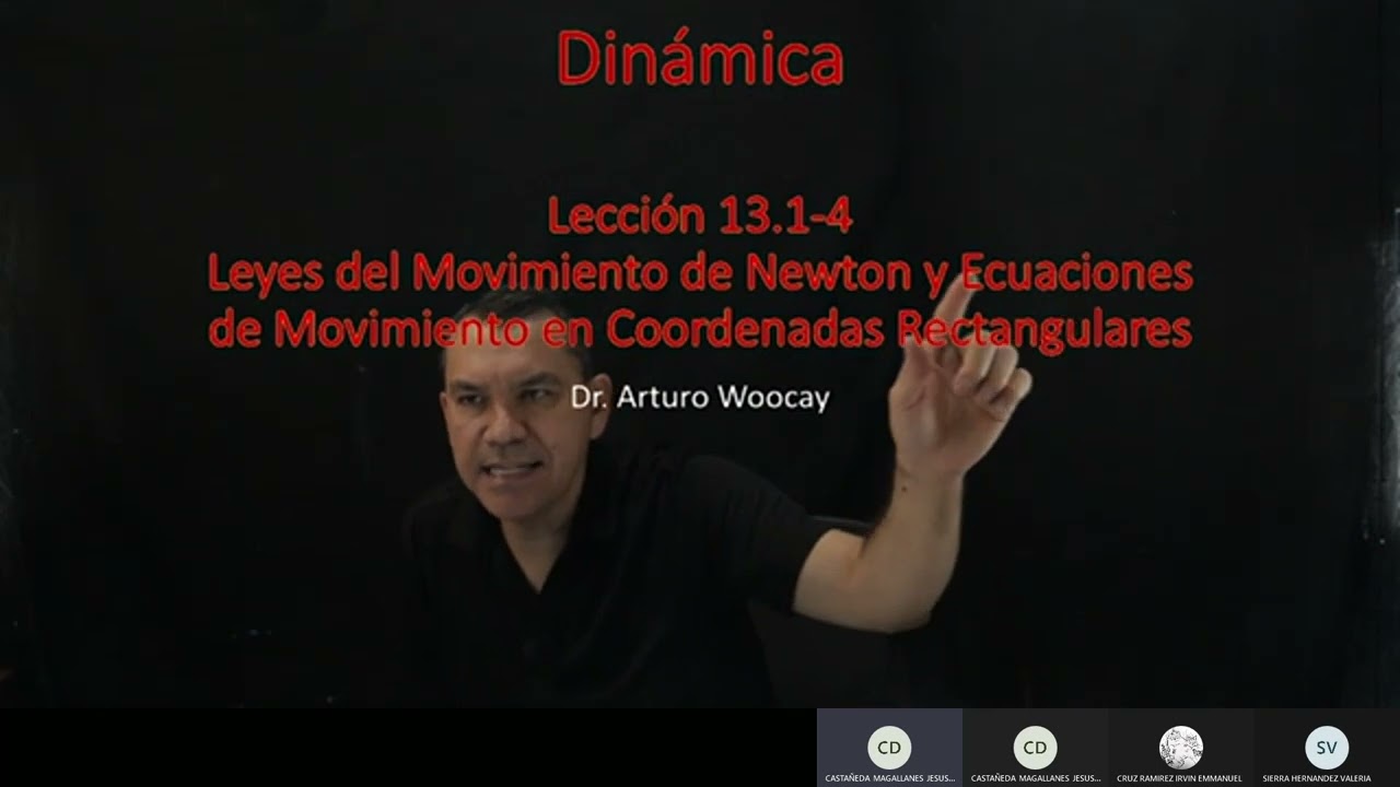 2.0 Leyes de Newton y 2.1 Coordenadas Cartesianas