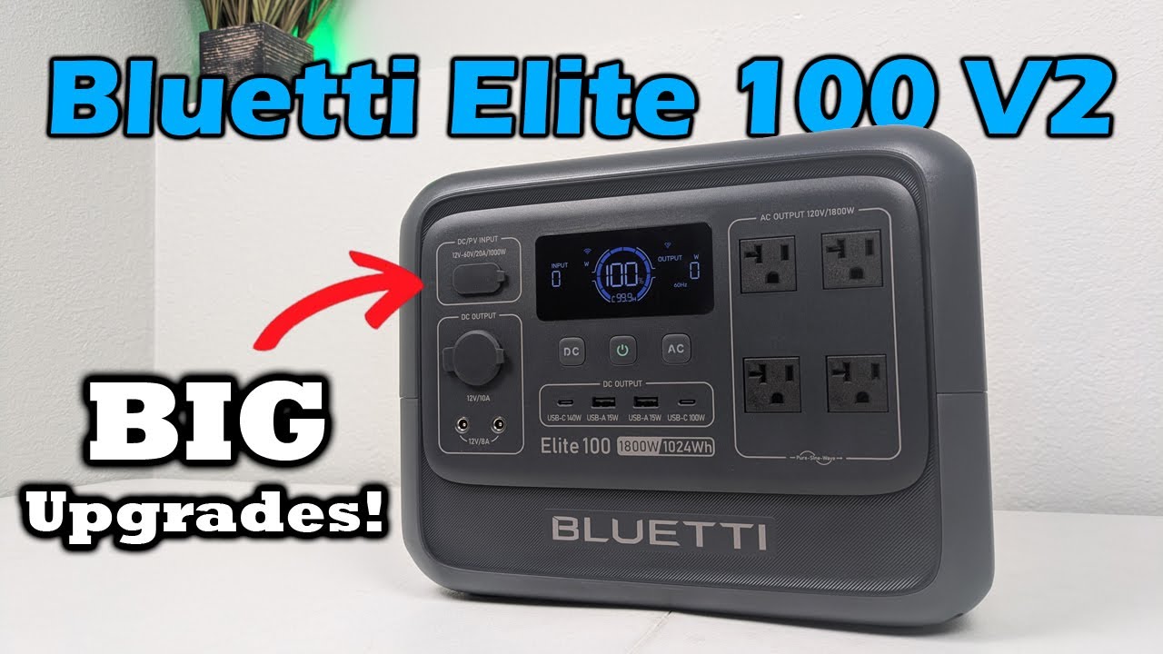 Double the Solar, Much Smaller Size!  The New Bluetti Elite 100 V2 Tested!