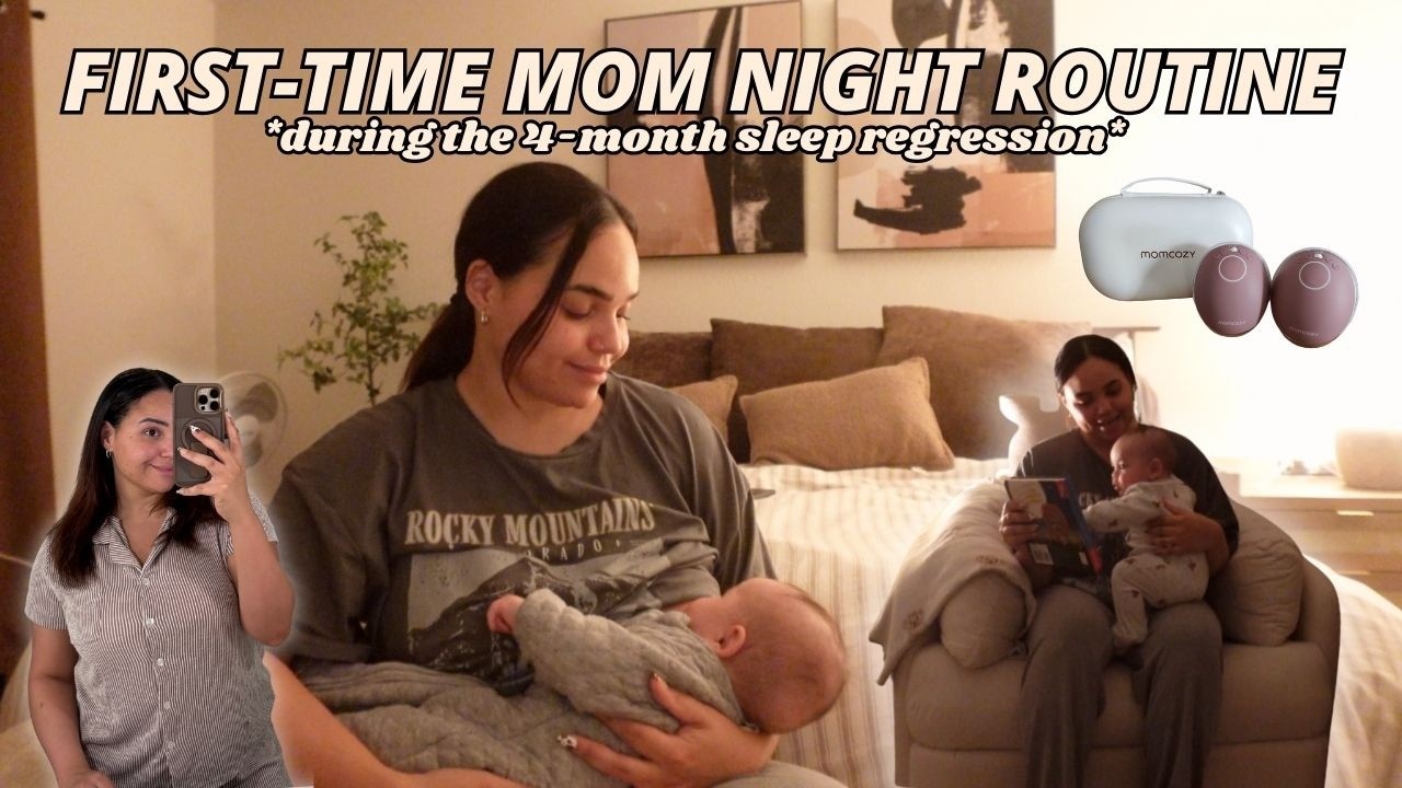 NIGHT ROUTINE *as a first-time mom* // 4-month sleep regression + quiet night pumping w/ Momcozy M9