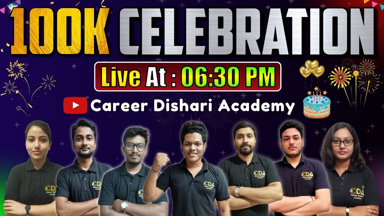 100K Subscribers Celebration With CDAians | 100K Subscriber On YouTube | Career Dishari Academy CDA