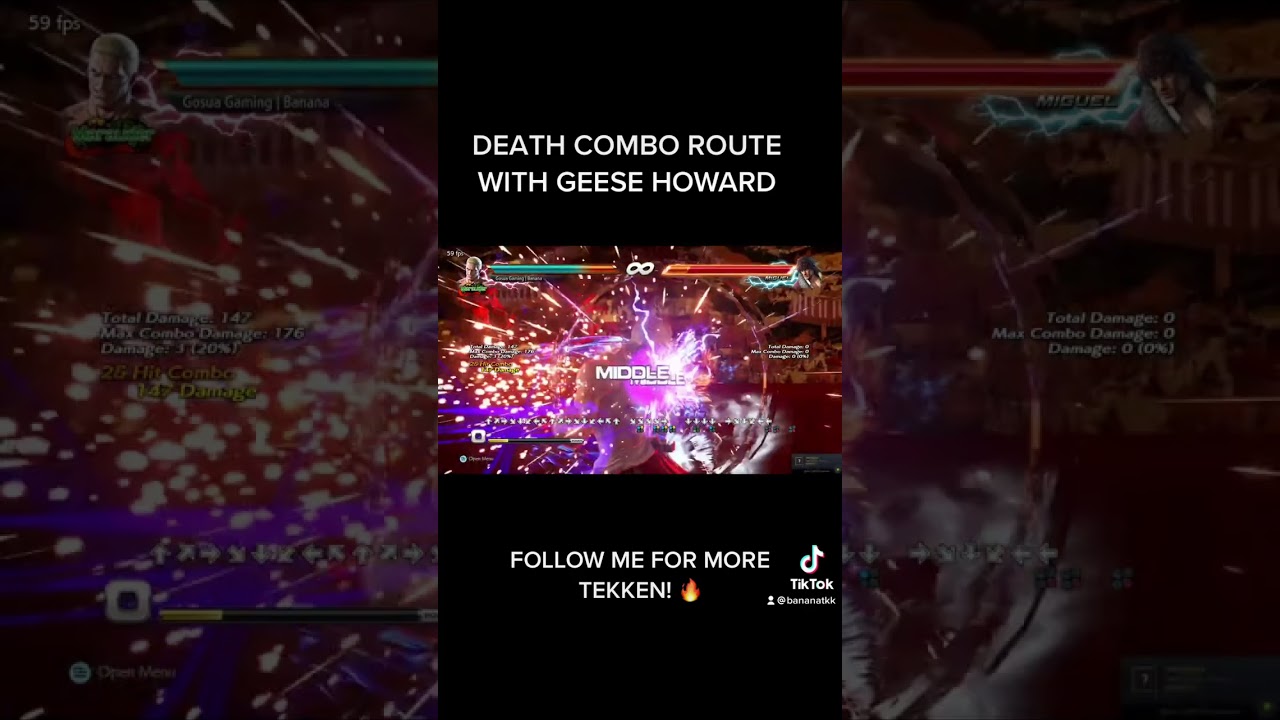 INCREDIBLE DEATH COMBO ROUTE by GEESE HOWARD in TEKKEN. #tekken #tekken7 #geesehoward #deathcombo