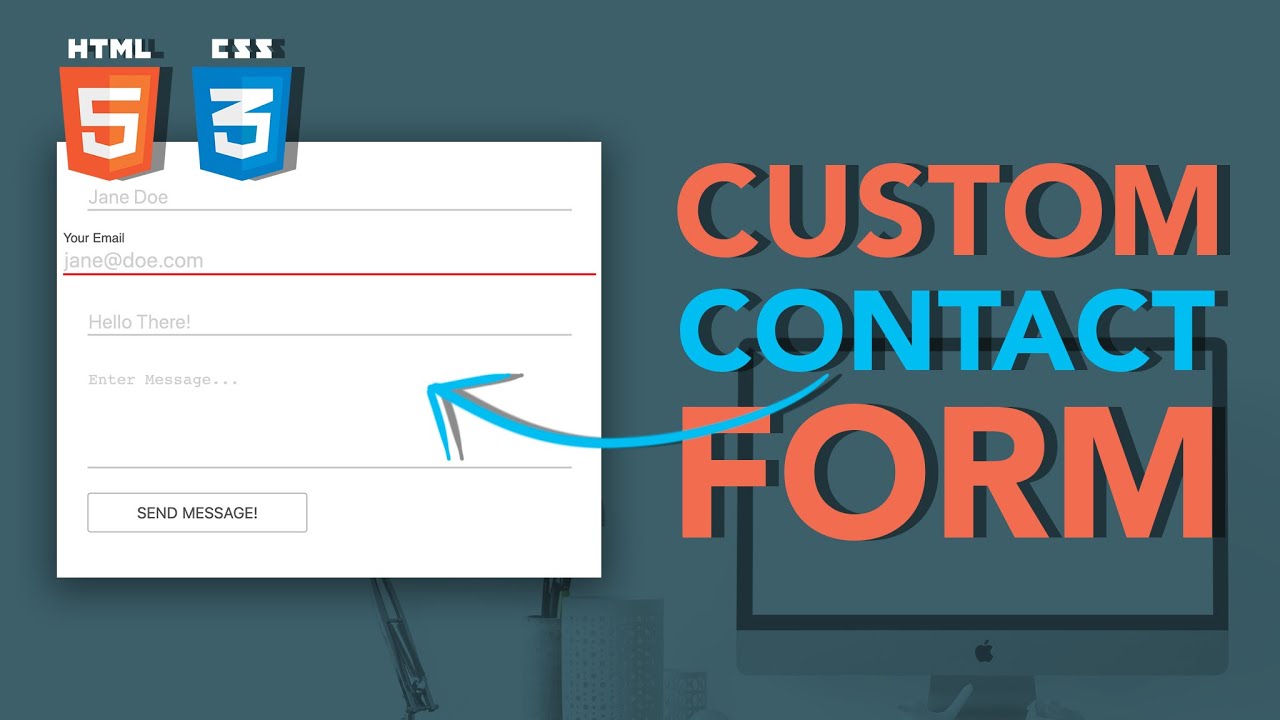 Design Contact Form HTML & CSS #withme