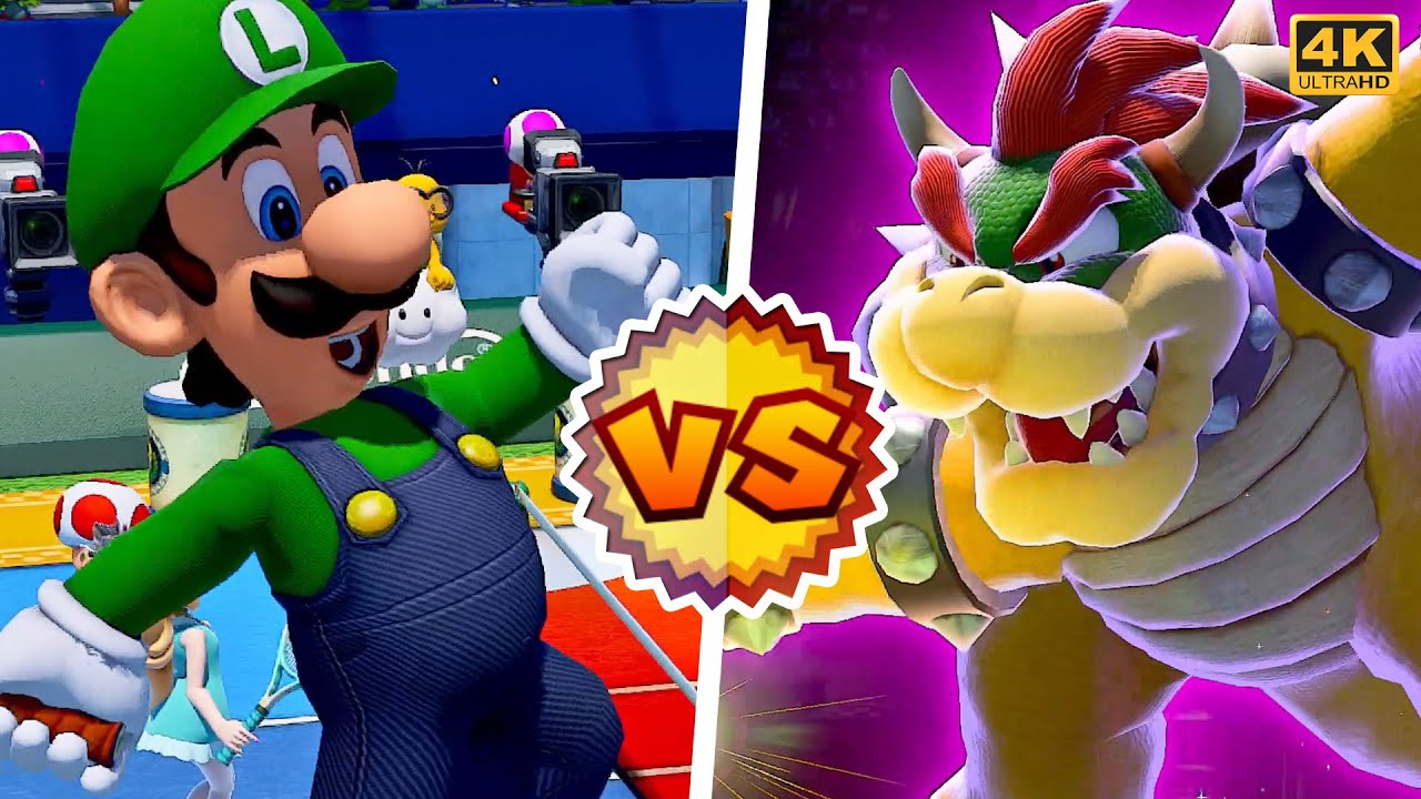 Luigi Rosalina Vs. Bowser Bowser Jr. - Mario Tennis: Ultra Smash