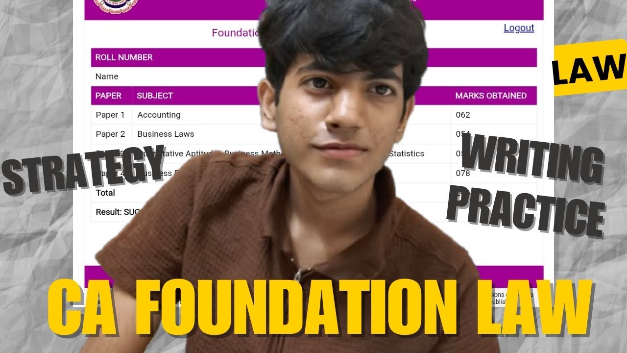 my ROADMAP for CA FOUNDATION LAW ✨   | Strategy  | Tips & Tricks 