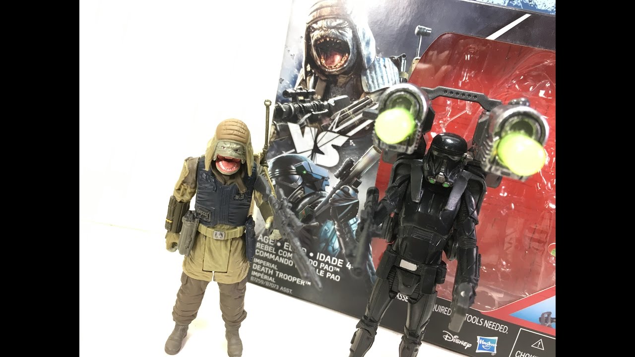 Star Wars Rogue One 3 75 Inch 2 Pack Rebel Commando Pao VS Death Trooper Review