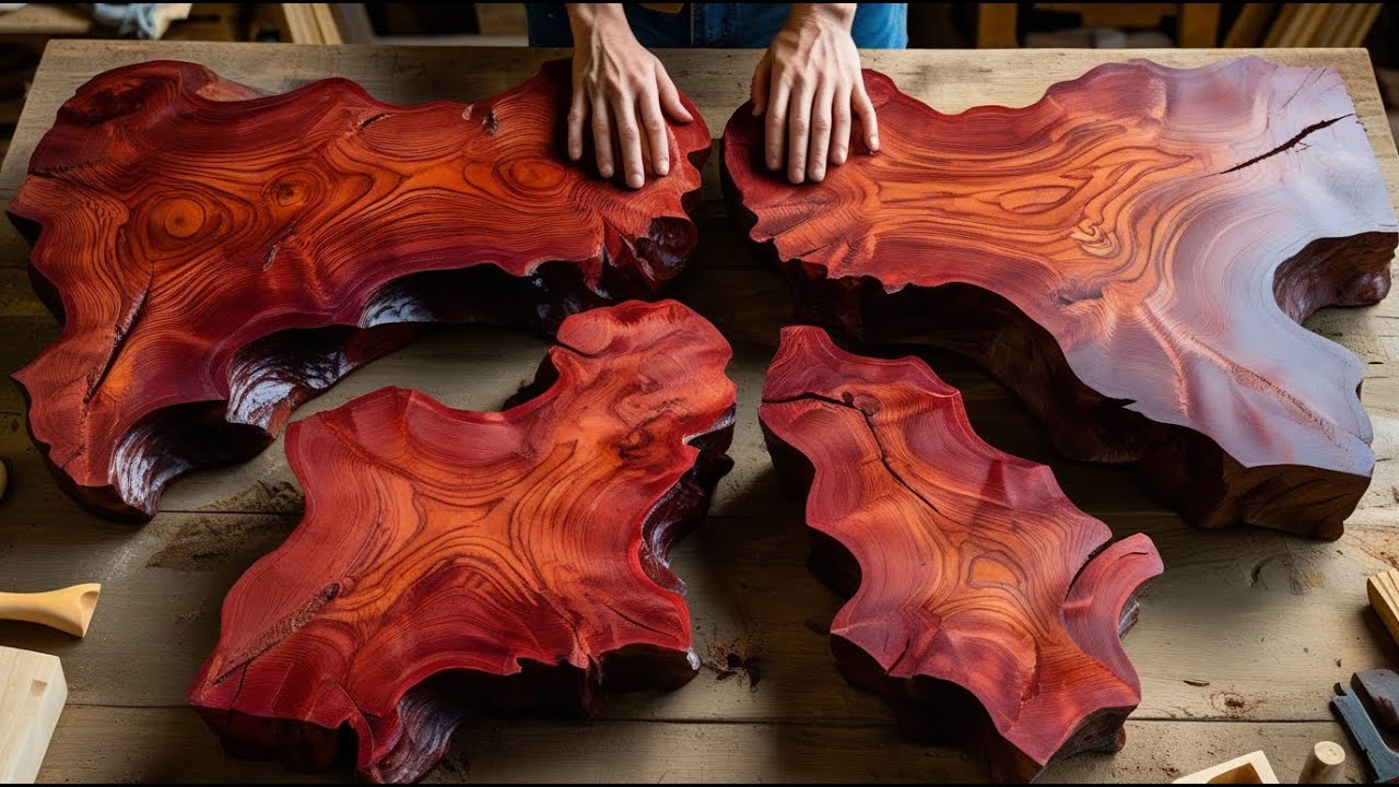 From Old Reddish-Brown Wood to Art || The Talented Woodworker’s Touch