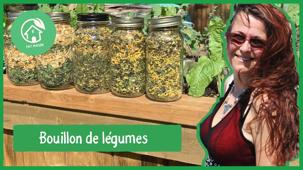 Bouillon de légumes fait de légumes déshydratés:  transformations et utilisations