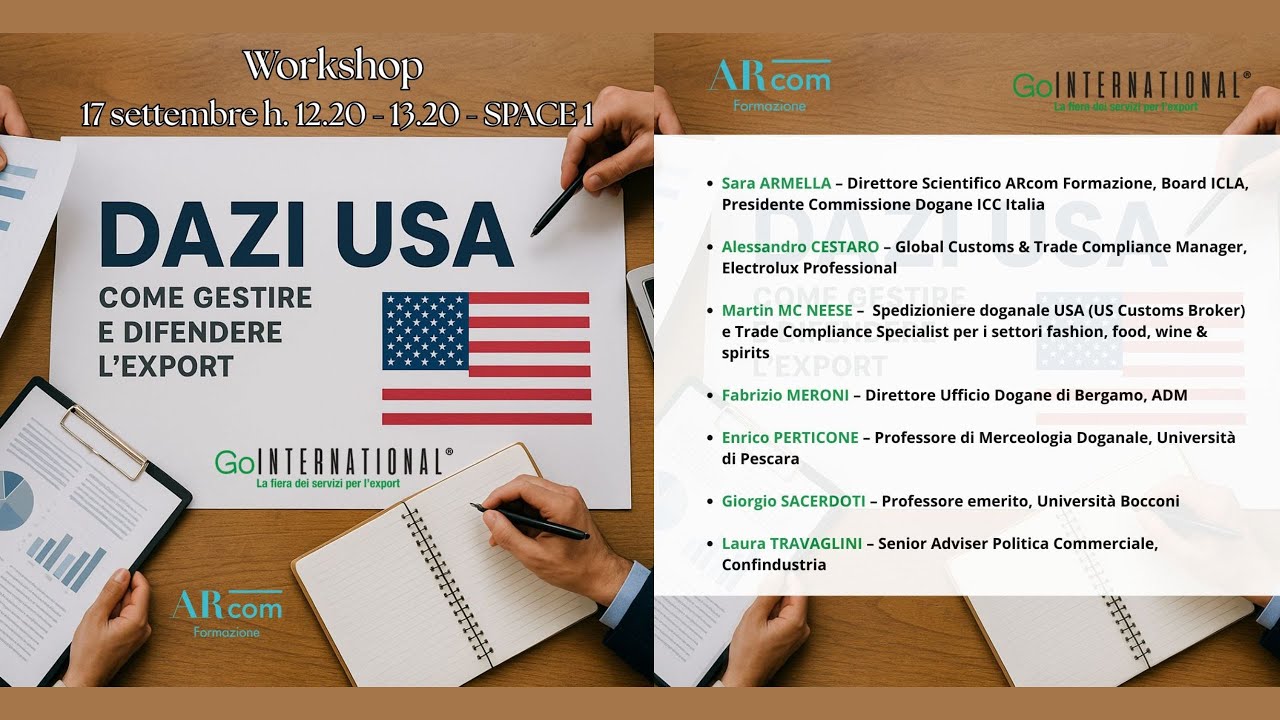 Workshop - Dazi USA: come gestire e difendere l'export