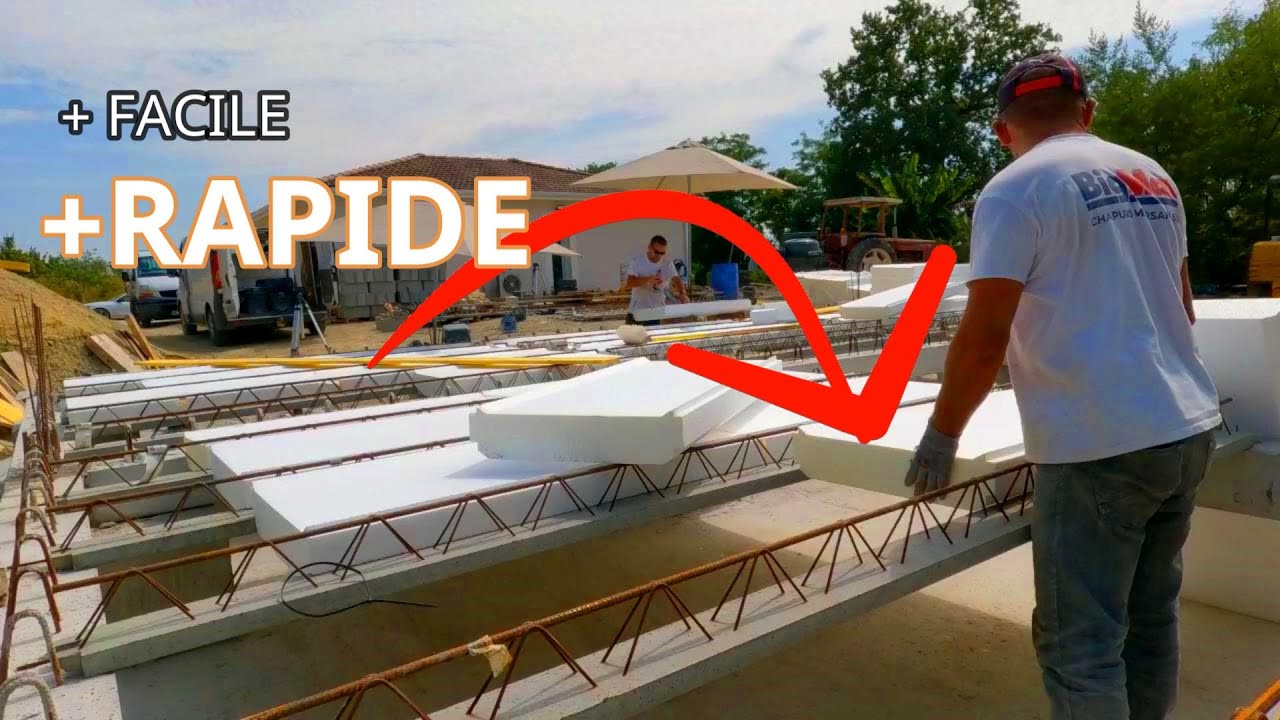 POUTRELLES SANS ETAI - PLANCHER BETON SUR VIDE SANITAIRE - GARAGE 9Mx7M