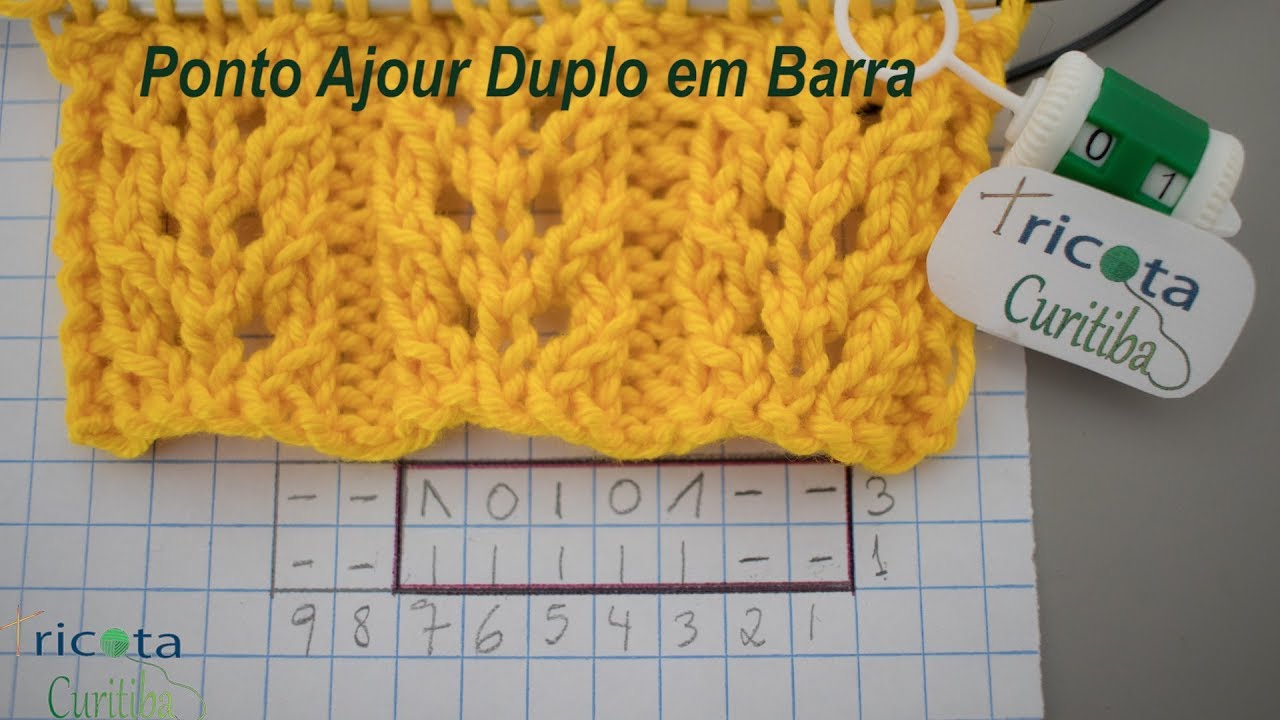 Ponto Ajour Duplo em Barra {Tricota Curitiba}