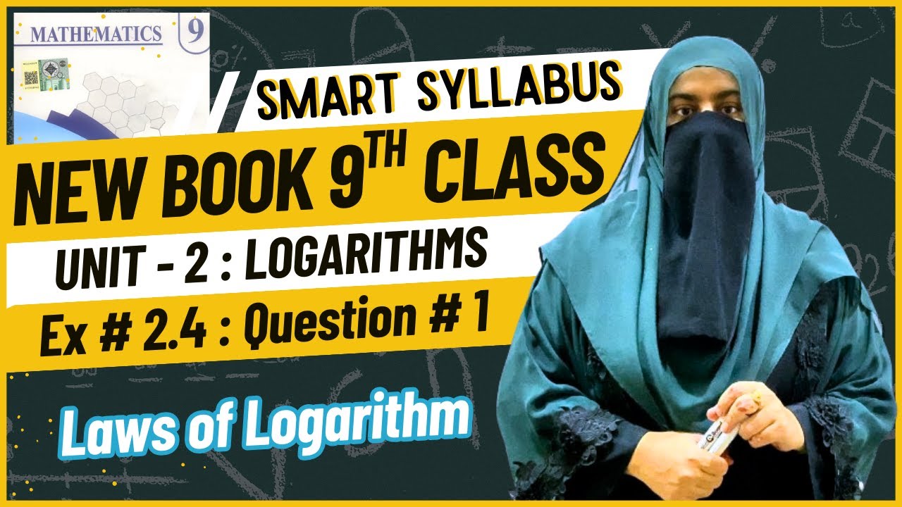Exercise No 2.4 | Question No 1 | Laws of Logarithms | Find the answer using Laws of Logarithm
