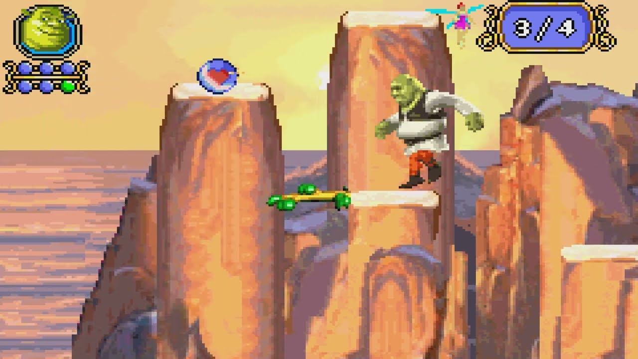 [100%] Part 1 - Shrek The Third (GBA) - Shipwrecked: Level 1