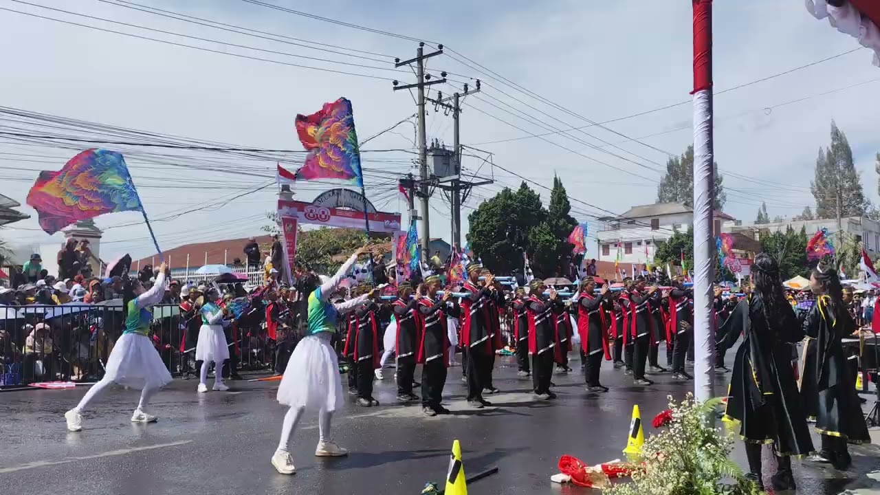JUARA 3 DISPLAY MARCHING BAND SMP MARIA GORETTI KABANJAHE HUT RI KE-80 (3 Tahun berturut-turut) 