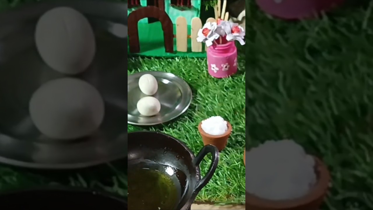 Fried Egg Bombs 🥚🔥|Miniature Egg |ASMR |Mini Foods #shortsvideo