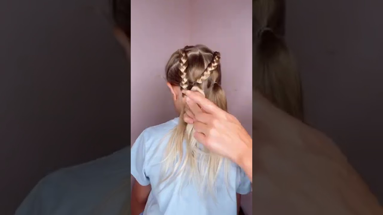 МИЛАЯ ПРИЧЕСКА С КОСИЧКАМИ ДЛЯ ДЕВОЧЕК