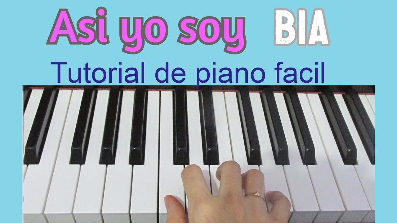 Asi yo soy de Bia - Tutorial de piano facil - Mano Izquierda