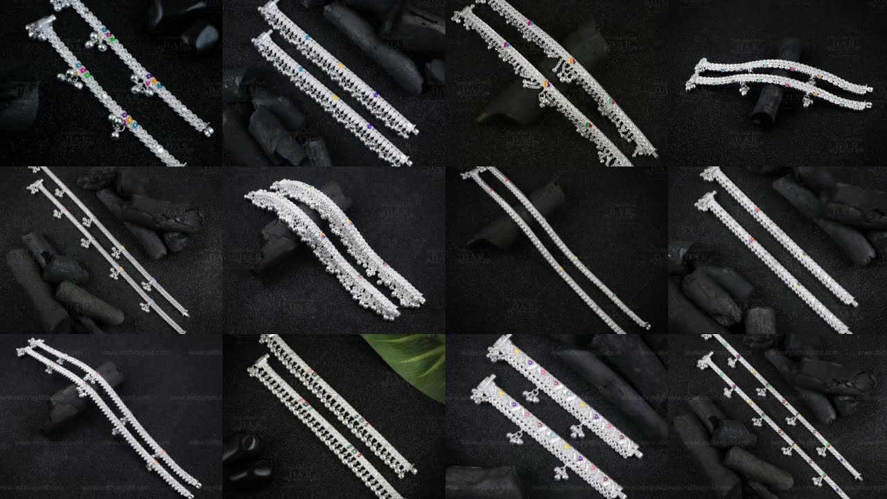Latest Silver Anklets Designs For Daily Wear & Function | Latest Payal Designs #silveranklets#silver