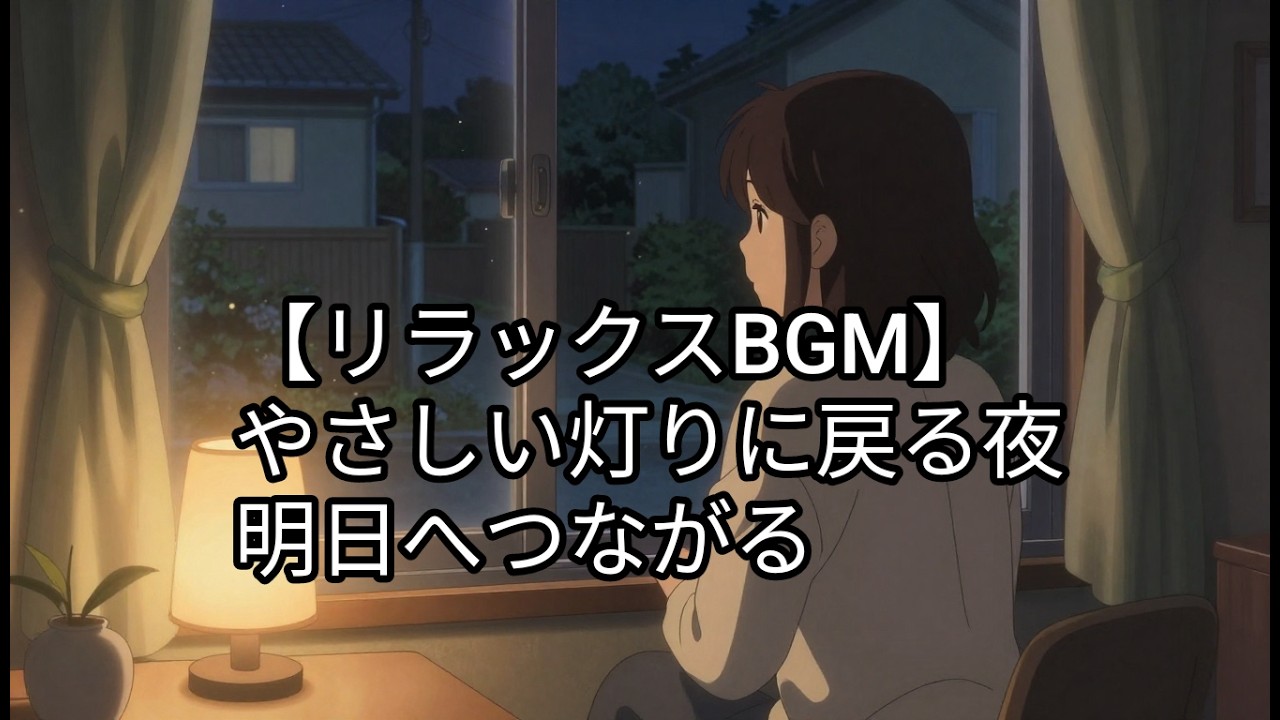 【リラックスBGM】やさしい灯りに戻る夜｜明日へつながる和風ローファイ