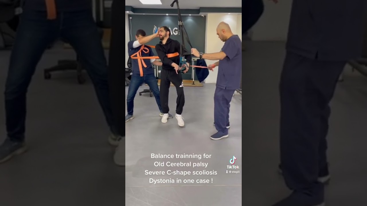 Special balance trainning for an old champ CP with scoliosis and dystonia