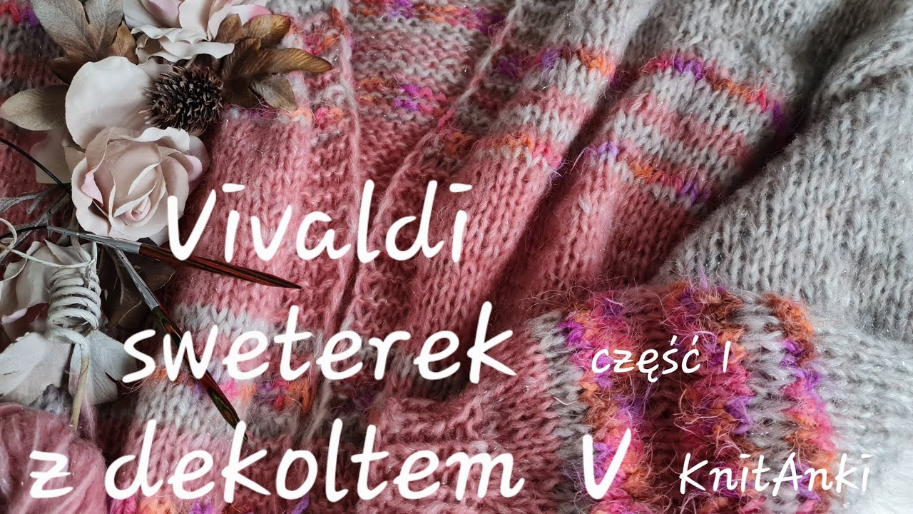 Vivaldi sweter z dekoltem V #knitanki #druty #knittingpattern #stricken #kardigan #sweater